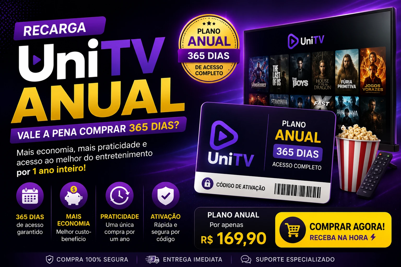 Recarga UniTV Anual: Vale a Pena Comprar 365 Dias?